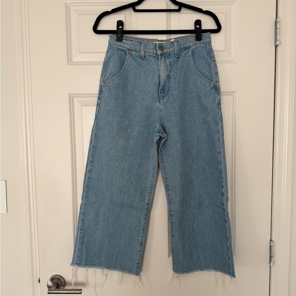 American Apparel Classic Blue Wide-Leg Jeans, size 26